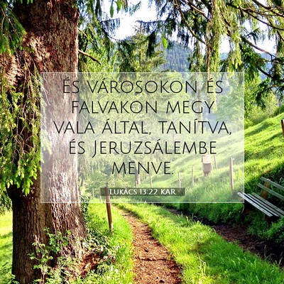 Lukács 13:22 Bibliai vers magyarázata