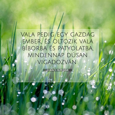 Lukács 16:19 Bibliai vers magyarázata