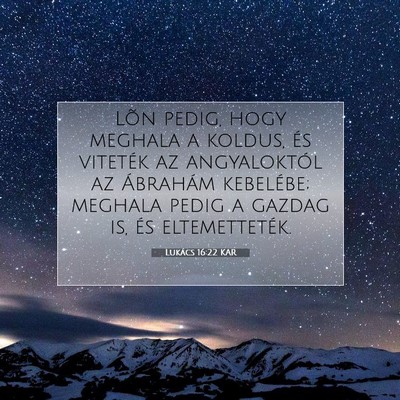 Lukács 16:22 Bibliai vers magyarázata