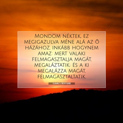 Lukács 18:14 Bibliai vers magyarázata