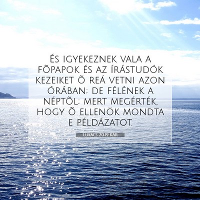 Lukács 20:19 Bibliai vers magyarázata