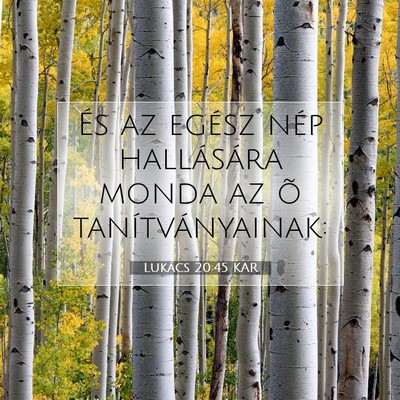 Lukács 20:45 KAR Bibliai verskép