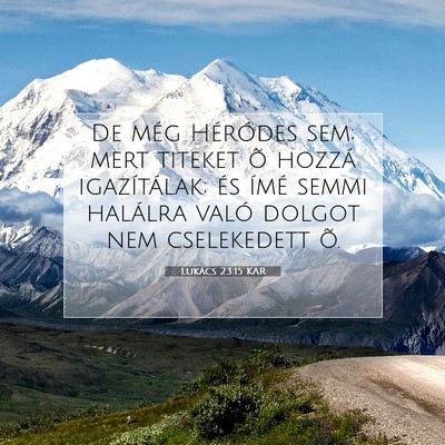 Lukács 23:15 Bibliai vers magyarázata