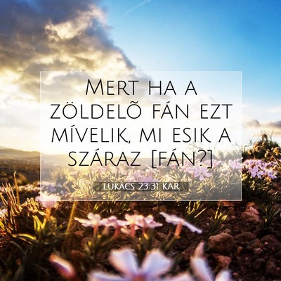 Lukács 23:31 Bibliai vers magyarázata