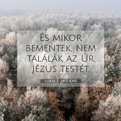 Lukács 24:3 Bibliai vers magyarázata
