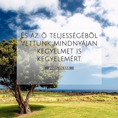 János 1:16 Bibliai vers magyarázata