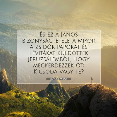 János 1:19 Bibliai vers magyarázata