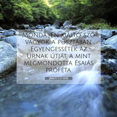 János 1:23 Bibliai vers magyarázata