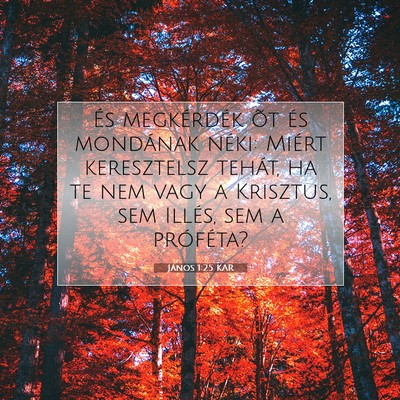 János 1:25 Bibliai vers magyarázata