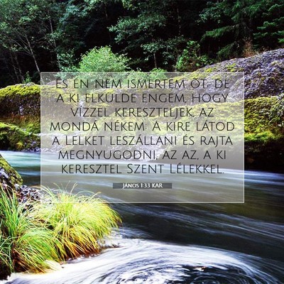 János 1:33 Bibliai vers magyarázata