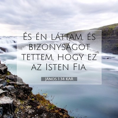 János 1:34 Bibliai vers magyarázata