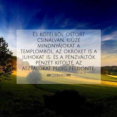 János 2:15 Bibliai vers magyarázata