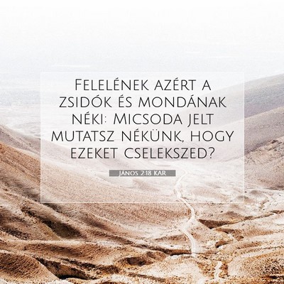 János 2:18 KAR Bibliai verskép