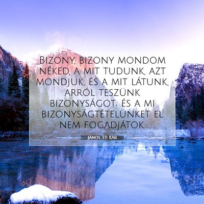 János 3:11 Bibliai vers magyarázata