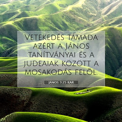 János 3:25 Bibliai vers magyarázata