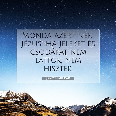 János 4:48 Bibliai vers magyarázata