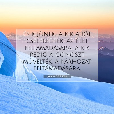 János 5:29 KAR Bibliai verskép