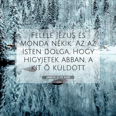 János 6:29 KAR Bibliai verskép