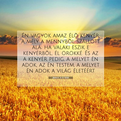 János 6:51 KAR Bibliai verskép