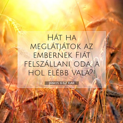 János 6:62 KAR Bibliai verskép
