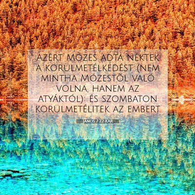 János 7:22 KAR Bibliai verskép