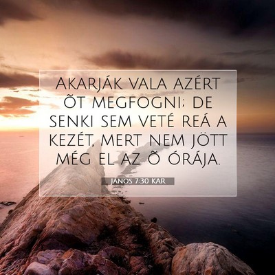 János 7:30 Bibliai vers magyarázata