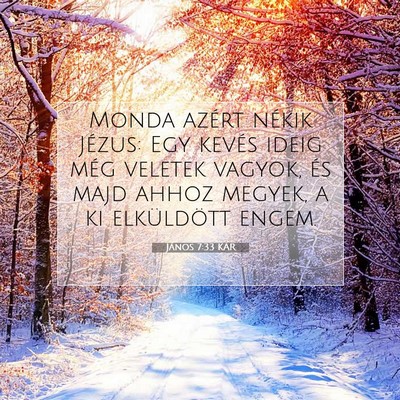 János 7:33 Bibliai vers magyarázata