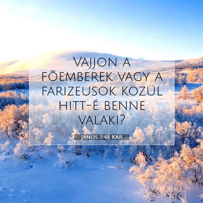 János 7:48 Bibliai vers magyarázata