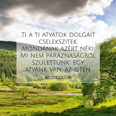 János 8:41 Bibliai vers magyarázata