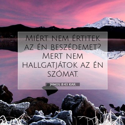 János 8:43 Bibliai vers magyarázata