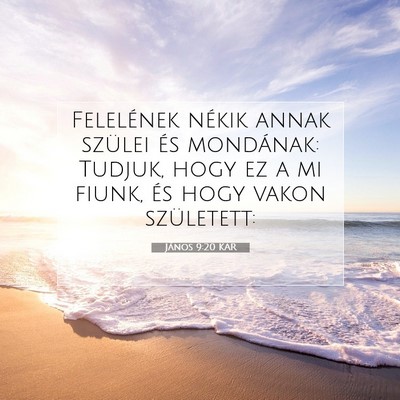 János 9:20 KAR Bibliai verskép