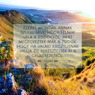 János 9:22 KAR Bibliai verskép