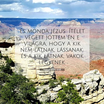 János 9:39 KAR Bibliai verskép