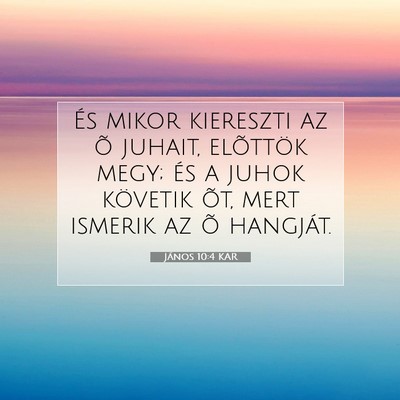 János 10:4 Bibliai vers magyarázata