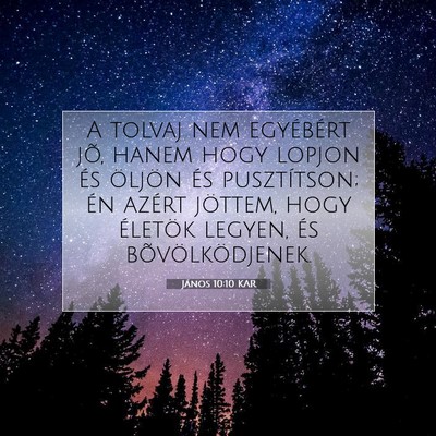 János 10:10 Bibliai vers magyarázata