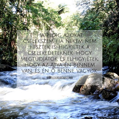 János 10:38 Bibliai vers magyarázata
