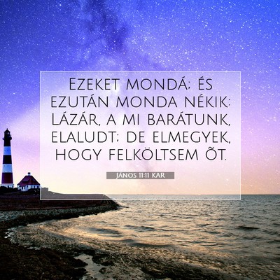 János 11:11 KAR Bibliai verskép