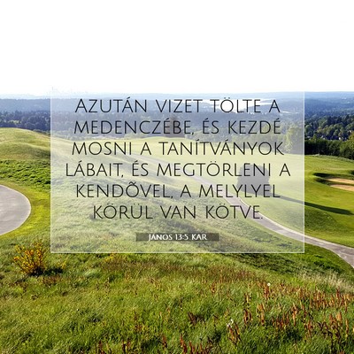 János 13:5 KAR Bibliai verskép