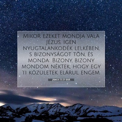 János 13:21 KAR Bibliai verskép