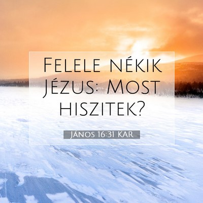 János 16:31 Bibliai vers magyarázata