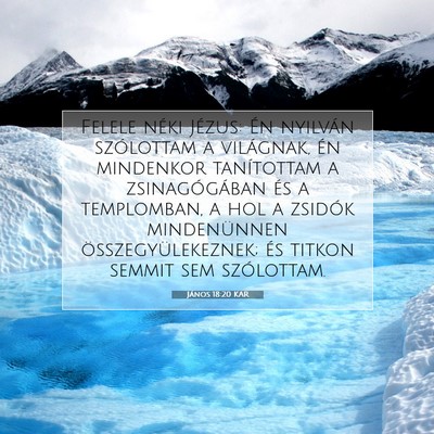 János 18:20 KAR Bibliai verskép
