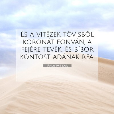 János 19:2 KAR Bibliai verskép