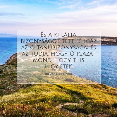 János 19:35 KAR Bibliai verskép