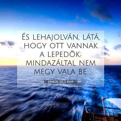 János 20:5 KAR Bibliai verskép