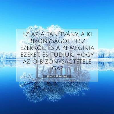 János 21:24 KAR Bibliai verskép
