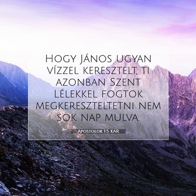 Apostolok 1:5 Bibliai vers magyarázata
