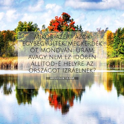 Apostolok 1:6 Bibliai vers magyarázata