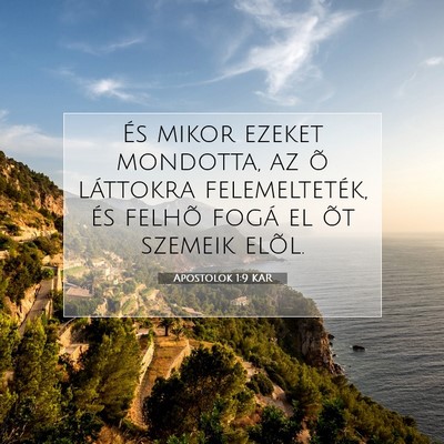 Apostolok 1:9 Bibliai vers magyarázata
