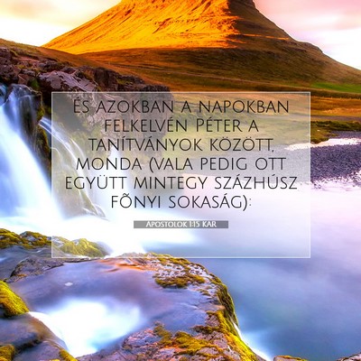 Apostolok 1:15 Bibliai vers magyarázata