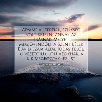Apostolok 1:16 Bibliai vers magyarázata
